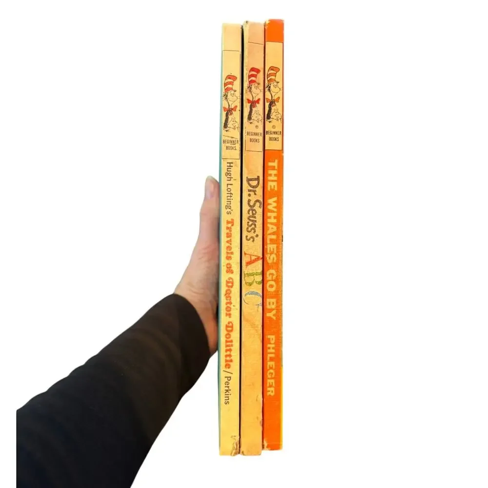 Lot of 3 Vintage 50's-60's Beginner Books, Random House, Book Club Edition, HC